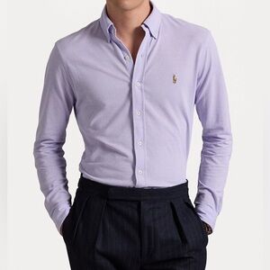 POLO RALPH LAUREN
KNIT OXFORD SHIRT - SHIRT - SKY LAVENDER Purple Dress Shirt